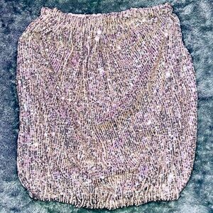 Gold Sequin Tube Top